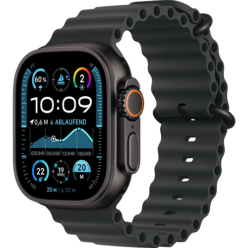 Apple Watch Ultra 2, Ocean Band 130 - 200 mm, Schwarz